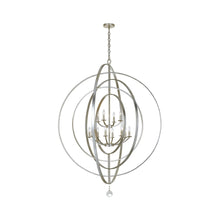 Load image into Gallery viewer, Luna Chandelier in Antique Silver (12-Light).