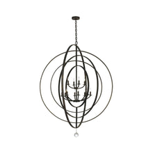 Load image into Gallery viewer, Luna Chandelier in Matte Black (12-Light).