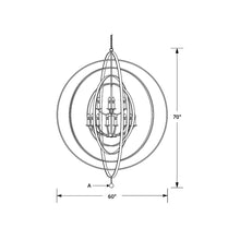 Load image into Gallery viewer, Luna Chandelier - line drawing.
