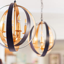 Load image into Gallery viewer, Luna Sphere Chandelier in Detail.