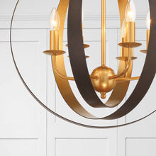 Load image into Gallery viewer, Luna Sphere Chandelier in Detail.