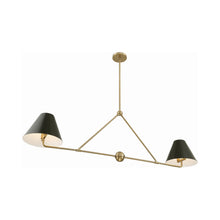 Load image into Gallery viewer, Xavier Linear Pendant Light in Vibrant Gold (4-Light).