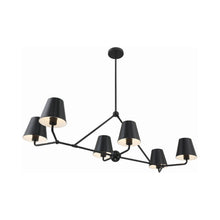 Load image into Gallery viewer, Xavier Linear Pendant Light in Matte Black (6-Light).