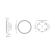 Load image into Gallery viewer, Anvers LED Ceiling / Wall Flush Mount Ceiling Light - line drawing.