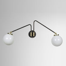 Load image into Gallery viewer, Array Twin Opal Wall Light in Detail.