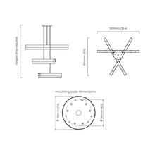 Load image into Gallery viewer, Artes LED Pendant Light - line drawing.