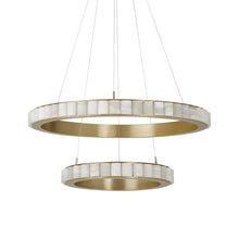 Load image into Gallery viewer, Avalon Halo LED Chandelier in Satin Brass.