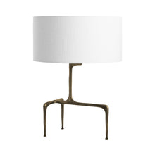 Load image into Gallery viewer, Braque Table Lamp in Antique Bronze/White.