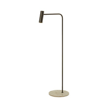 Load image into Gallery viewer, Heron LED Floor Lamp in Bronze/Calacatta Viola Marble.