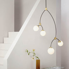 Load image into Gallery viewer, Ivy Vertical Pendant Light in stair.