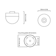 Load image into Gallery viewer, Lucid LED Flush Mount Ceiling Light - line drawing.