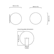 Load image into Gallery viewer, Mezzo Ceiling/Wall Light - line drawing.