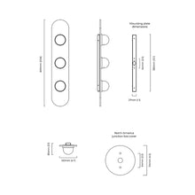 Load image into Gallery viewer, Modulo LED Wall Light - line drawing.