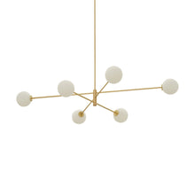 Load image into Gallery viewer, Trevi Pendant Light in Satin Brass (6-Light).