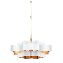 Load image into Gallery viewer, Grand Lotus Chandelier in Detail.