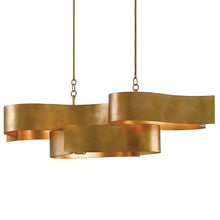 Load image into Gallery viewer, Grand Lotus Linear Pendant Light in Detail.