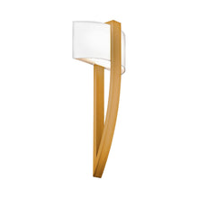 Load image into Gallery viewer, Curvana LED Wall Light in Gold and White.