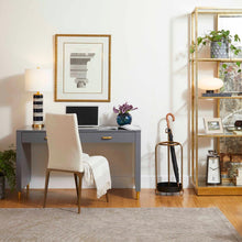 Load image into Gallery viewer, Bristle Brush Table Lamp in office.