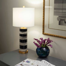 Load image into Gallery viewer, Bristle Brush Table Lamp in office.