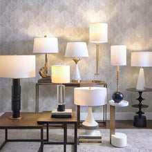 Load image into Gallery viewer, Crescendo Table Lamp in exhibition.