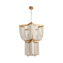Load image into Gallery viewer, Estrella Pendant Light in Tinted Gold Leaf (32-Inch).