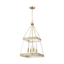 Load image into Gallery viewer, Gerard Pendant Light in White/Aged Brass.
