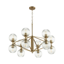 Load image into Gallery viewer, Helios Chandelier in 12-Light/Aged Brass.