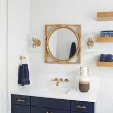 Load image into Gallery viewer, Helios Wall Light in bathroom.