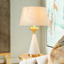 Load image into Gallery viewer, Solid Snow Table Lamp in living room.