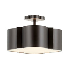 Load image into Gallery viewer, Wyatt Semi Flush Mount Ceiling Light in Noir.