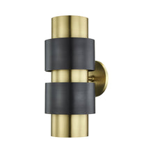 Load image into Gallery viewer, Cyrus Two Light Wall Light in Aged Old Bronze.
