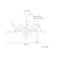 Load image into Gallery viewer, Dallas Chandelier - line drawing.