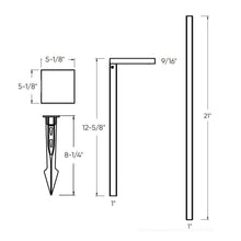 Load image into Gallery viewer, Edge LED Path Light - line drawing.
