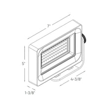 Load image into Gallery viewer, Horizon Outdoor LED Flood Light - line drawing.