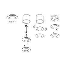Load image into Gallery viewer, Alter LED Recessed Retrofit Light - line drawing.