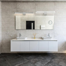 Load image into Gallery viewer, Aria LED Vanity Bath Light in bathroom.