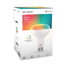 Load image into Gallery viewer, DALS Connect Smart BR30 RGB+CCT LED Light Bulb in hallway.
