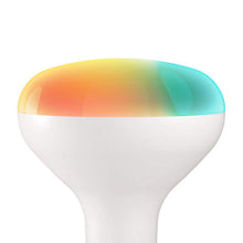 Load image into Gallery viewer, DALS Connect Smart BR30 RGB+CCT LED Light Bulb in Detail.