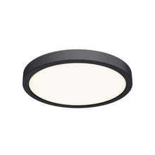Load image into Gallery viewer, Delta Round Indoor/Outdoor LED Flush Mount Ceiling Light in Black (Medium).