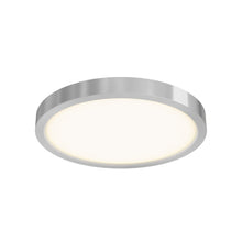 Load image into Gallery viewer, Delta Round Indoor/Outdoor LED Flush Mount Ceiling Light in Satin Nickel (Medium).