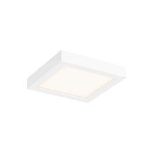 Load image into Gallery viewer, Delta Square Indoor/Outdoor LED Flush Mount Ceiling Light in White (6-Inch).
