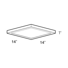 Load image into Gallery viewer, Delta Square Indoor/Outdoor LED Flush Mount Ceiling Light - line drawing.