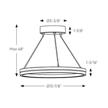 Load image into Gallery viewer, Eclipse LED Pendant Light - line drawing.