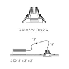 Load image into Gallery viewer, Element Indoor/Outdoor LED Recessed Light - line drawing.