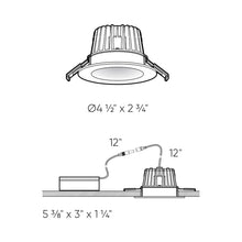Load image into Gallery viewer, Element Indoor/Outdoor LED Recessed Light - line drawing.