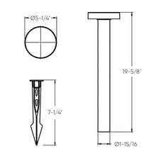 Load image into Gallery viewer, Flux LED Path Light - line drawing.