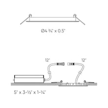 Load image into Gallery viewer, Mystique Round LED Recessed Panel Light - line drawing.