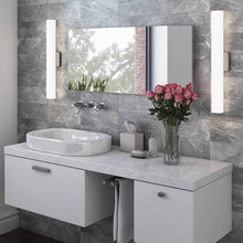 Load image into Gallery viewer, Nobel One LED Vanity Light in bathroom.