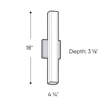 Load image into Gallery viewer, Nobel One LED Vanity Light - line drawing.