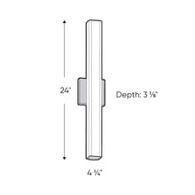Load image into Gallery viewer, Nobel One LED Vanity Light - line drawing.